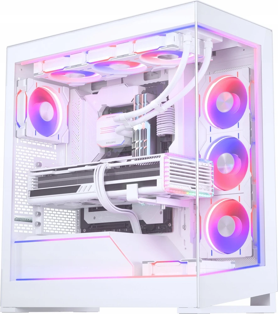 „Phanteks NV5 Premium DRGB“ rinkinys + maitinimo šakotuvas, 3 išoriniam rėmui, 1 pagrindinės plokštės kabelio dangtelis – baltos spalvos