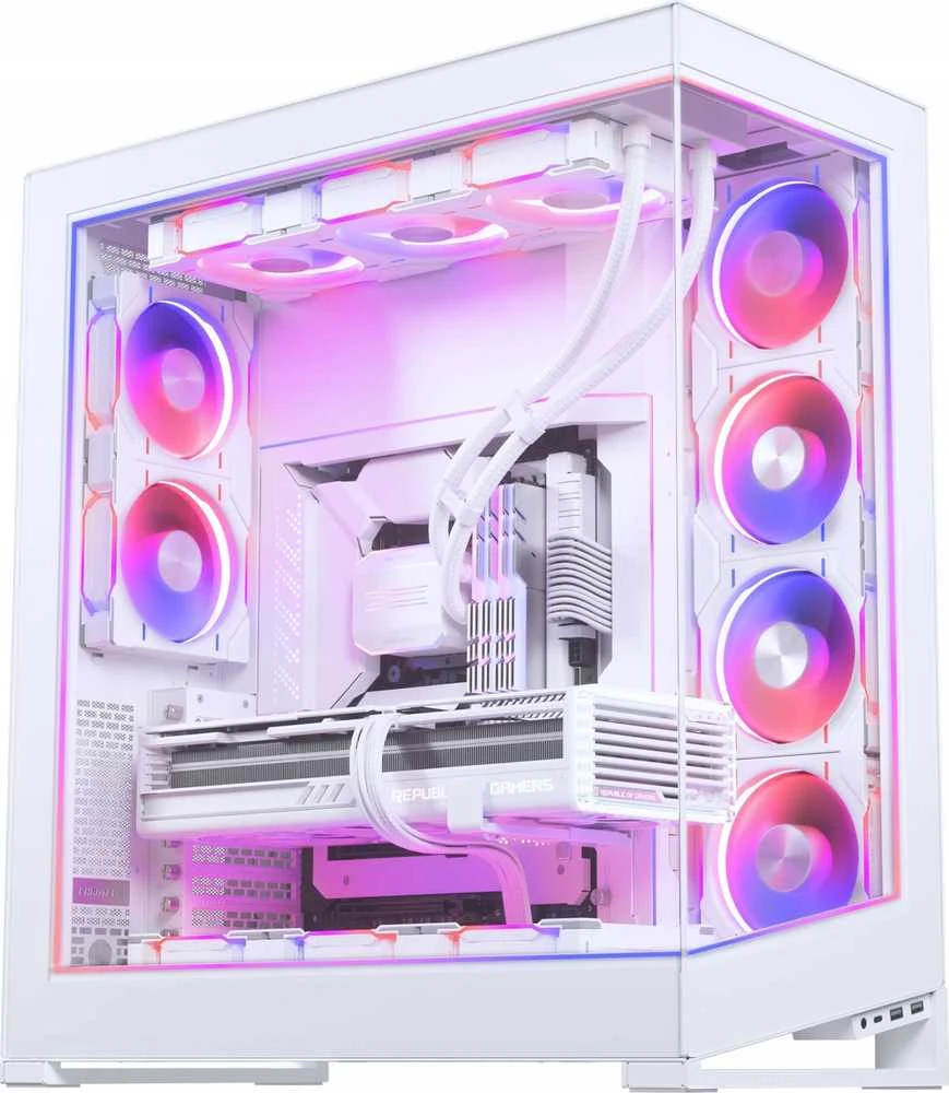 PHANTEKS NV7 Premium DRGB rinkinys + maitinimo šakotuvas, 3 išoriniam rėmui, 1 pagrindinės plokštės kabelio dangtelis – baltos spalvos