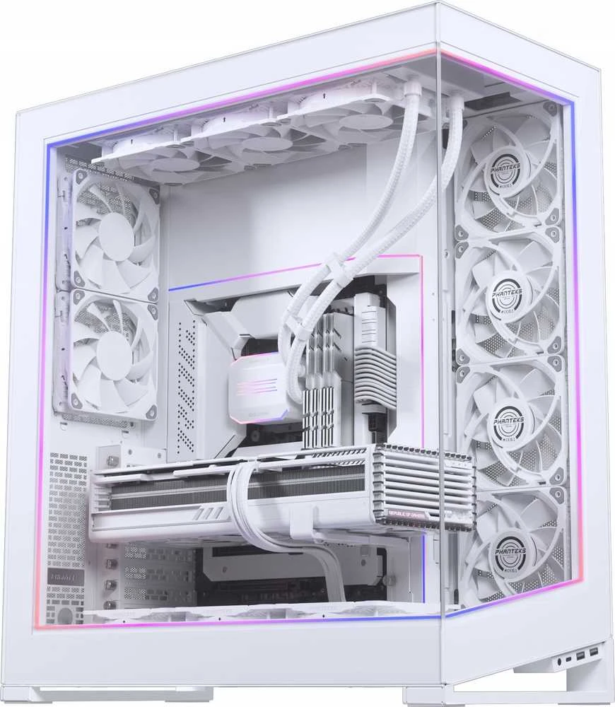 PHANTEKS NV7 Premium DRGB rinkinys + maitinimo šakotuvas, 3 išoriniam rėmui, 1 pagrindinės plokštės kabelio dangtelis – baltos spalvos