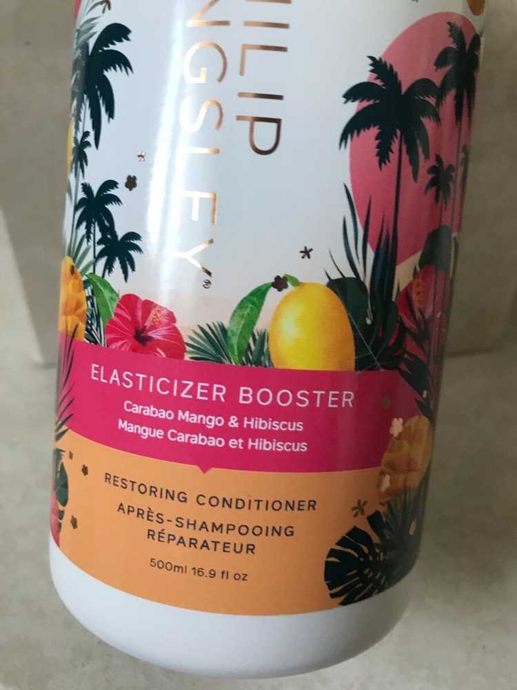 Philip Kingsley Elasticizer Booster Mango ir Hibiscus plaukų kondicionierius, atkuriamasis, 500 ml