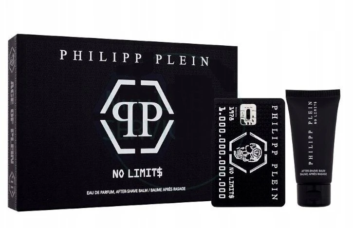 Philipp Plein Set : No Limits, Eau De Parfum, For Men, 50 ml + No Limits, Moisturizing, After-Shave Balm, 50 ml For Men