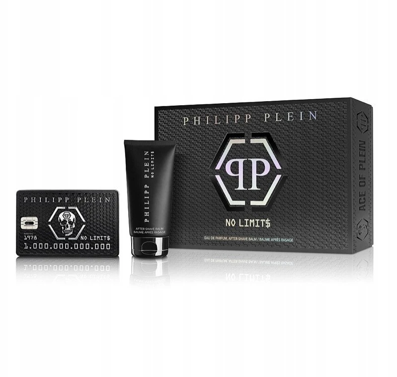 Philipp Plein Set : No Limits, Eau De Parfum, For Men, 50 ml + No Limits, Moisturizing, After-Shave Balm, 50 ml For Men
