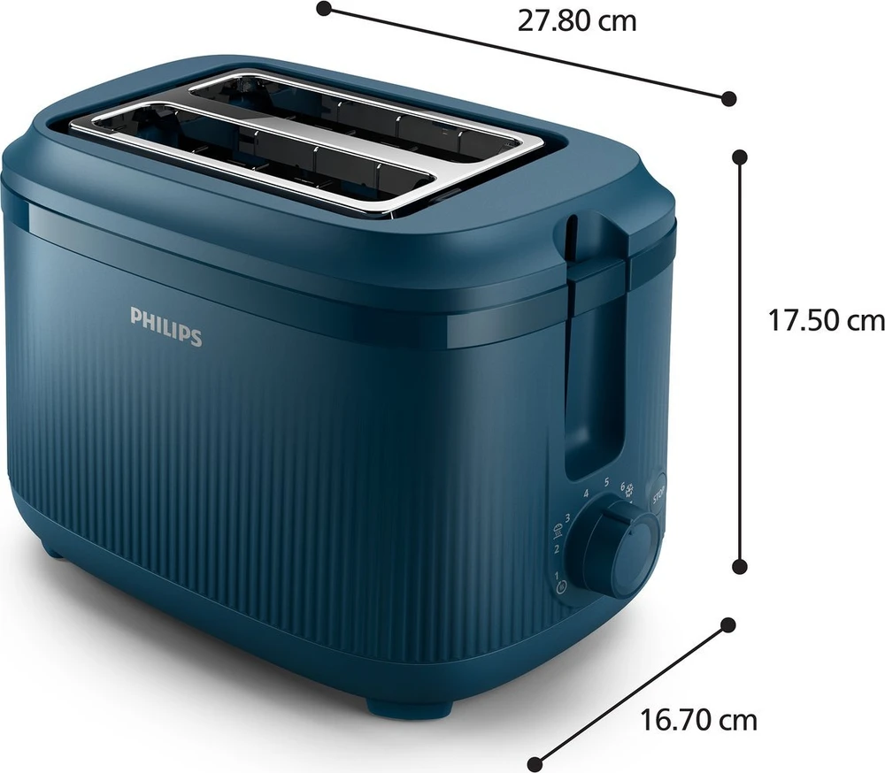 Skrudintuvas Philips 3000 Serija, HD2511/70, 8 nustatymai, 2 angos, bandelių šildymas