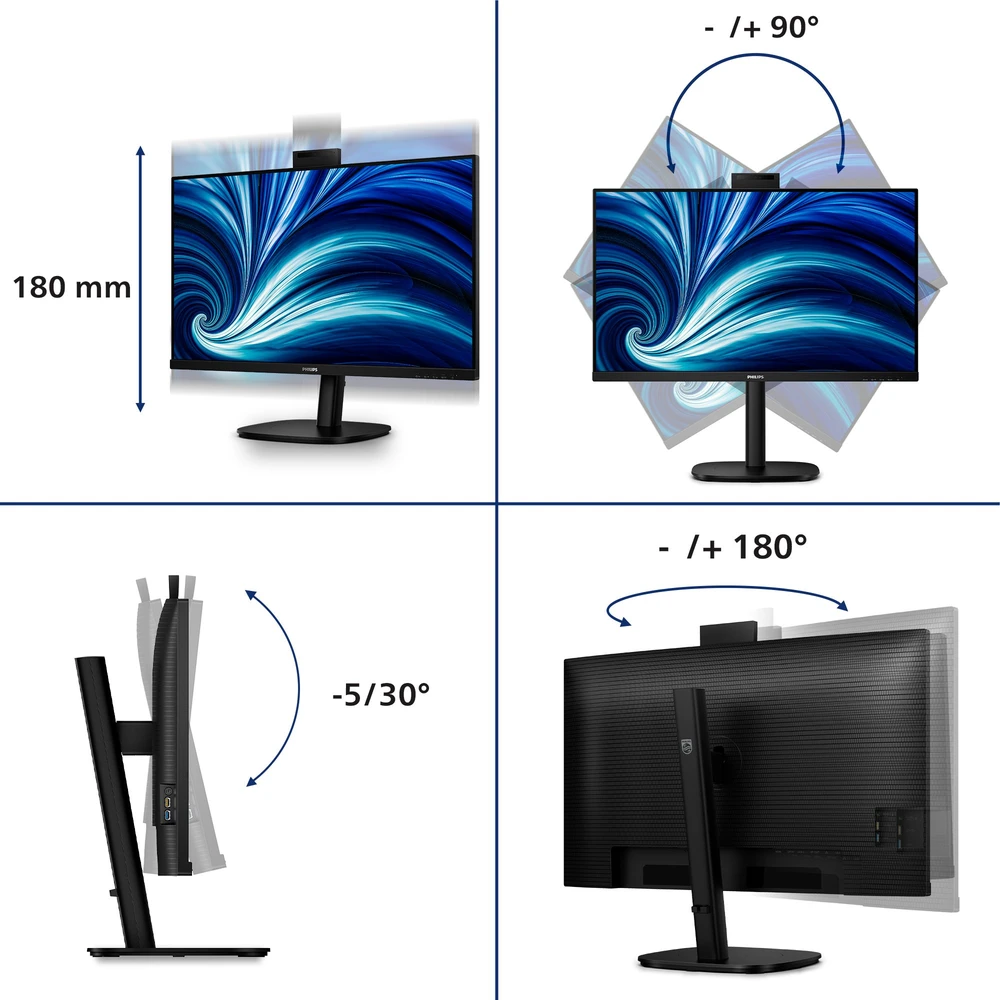 Monitorius „Philips 32B2U3601H/00“ – 100 Hz | QHD | IPS | 31,5 colio