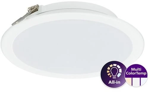 Philips 46443800, Įleidžiamas šviestuvas, 1 lemputė(-ės), LED, 12 W, 6500 K, Balta
