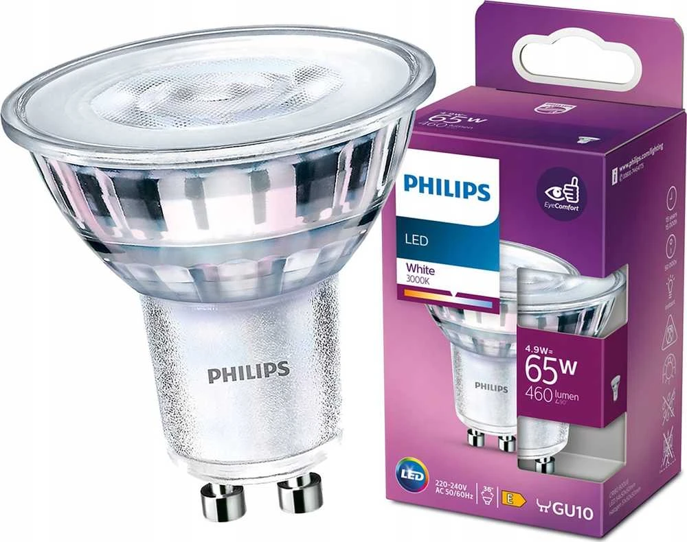 Philips LEMPUTĖ LED PAR16 36O 5W GU10 3000K 520LM