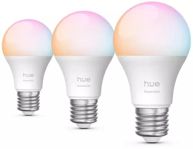 Philips Hue Essential A60 Inteligentna żarówka E27 8W - 3 vnt.