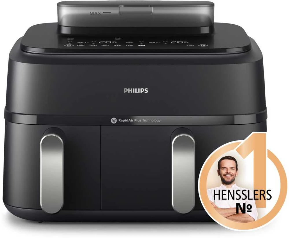 Dviejų krepšelių gruzdintuvė Philips 5000 Series NA551/00 su garų funkcija