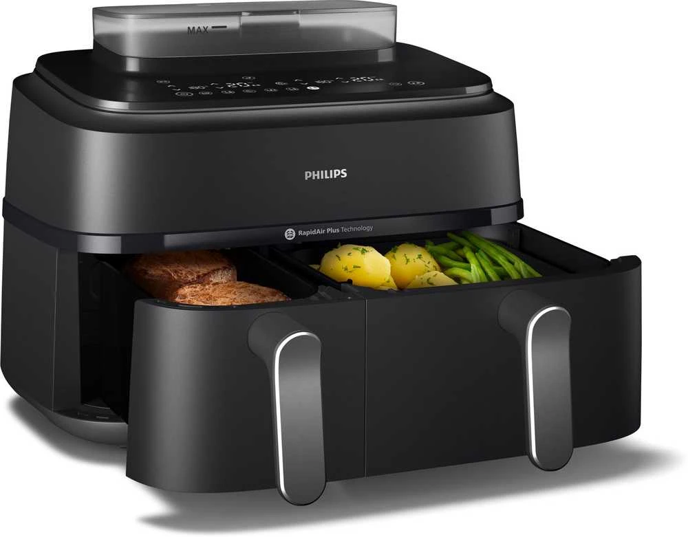 Dviejų krepšelių gruzdintuvė Philips 5000 Series NA551/00 su garų funkcija