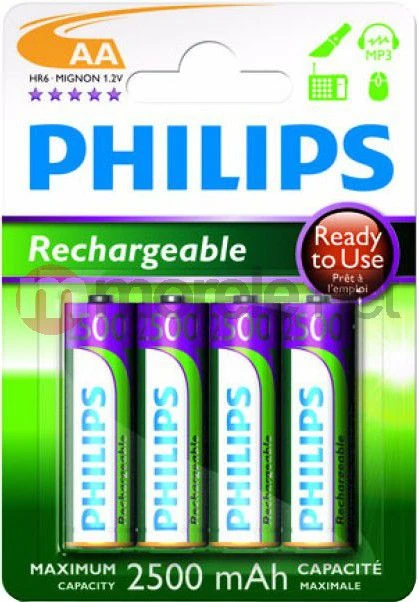 Philips Akumuliatorius AA / R6 2500mAh 4 vnt.