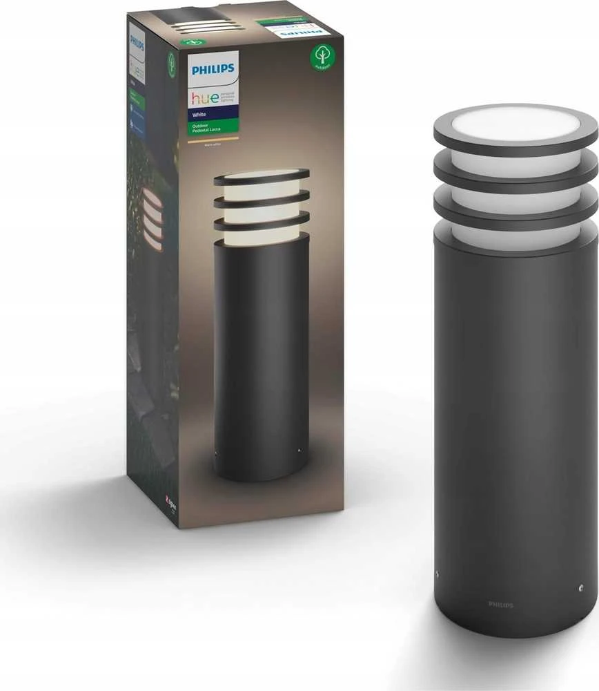 Philips Hue Baltos šviesos stulpinis lauko šviestuvas Lucca