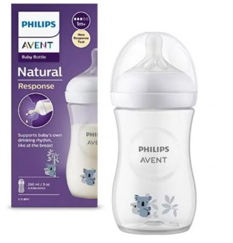 Philips Avent SCY903/67 Natural Response -tuttipullo, 260 ml, koala