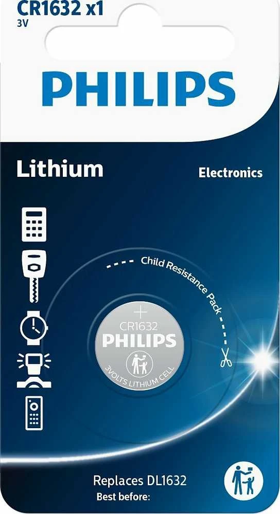 Philips CR1632 3V baterija vienetinėje pakuotėje