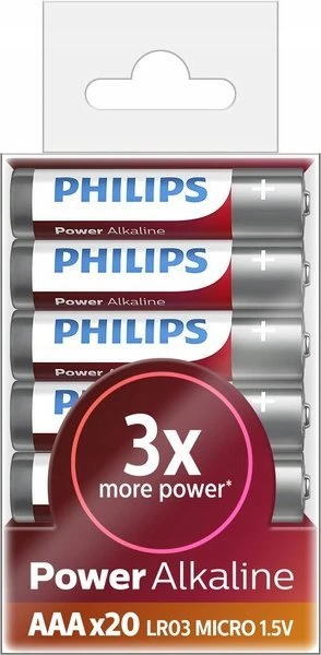 Philips AAA baterijų pakuotė su 3x galios akcentu