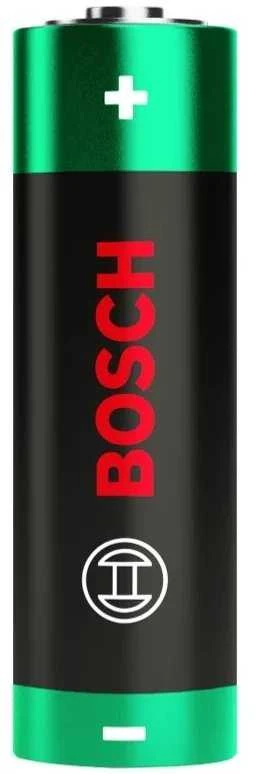 AA tipo baterija Bosch su žaliais akcentais