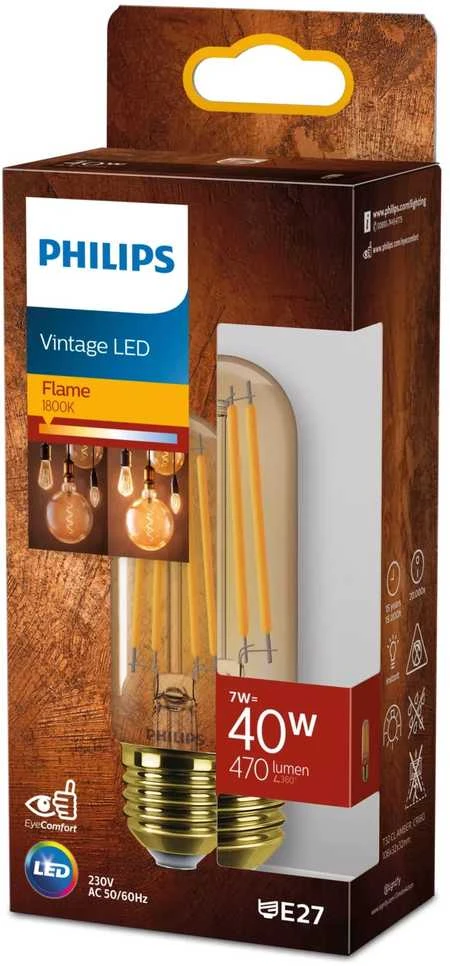 Philips LED lemputė E27 T32 7W 1800K 470LM AMB