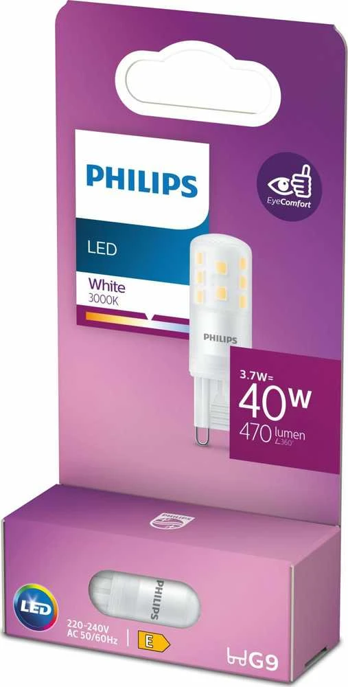 Lemputė Philips LED, 3000 °K, G9, 3.7 W, 470 lm
