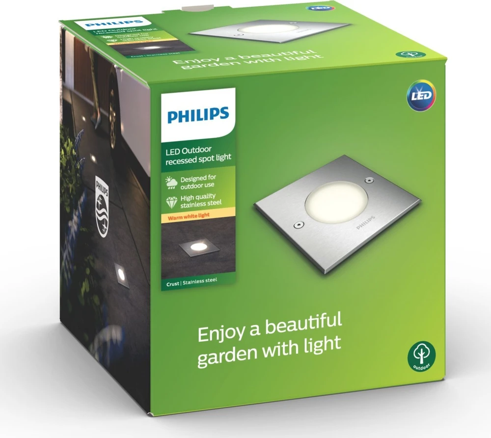 Philips Įleidžiamas INOX šviestuvas 1X3W 230V IP67