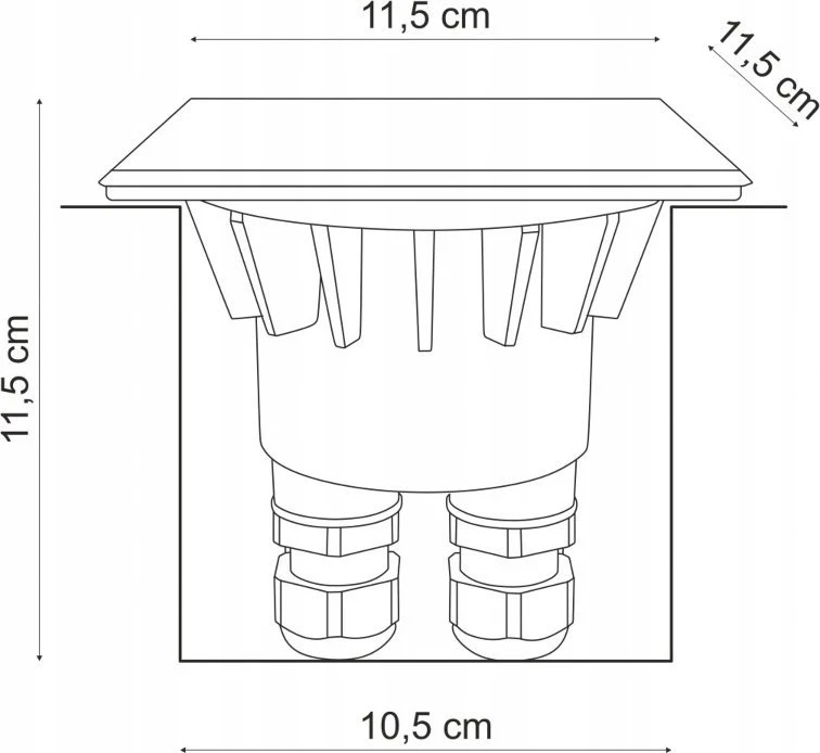 Philips Įleidžiamas INOX šviestuvas 1X3W 230V IP67