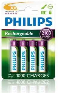 Philips AA 2100mAh akumuliatoriai pakuotėje