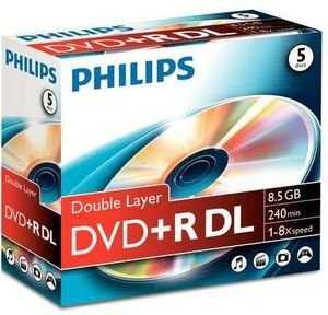 „Philips“ DVD+R DL 8,5 GB 8x5 vnt (DR8S8J01C/00)