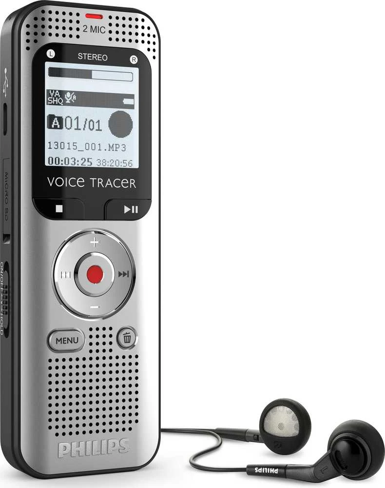 Philips DVT2015 diktofonas su ekranu ir ausinėmis