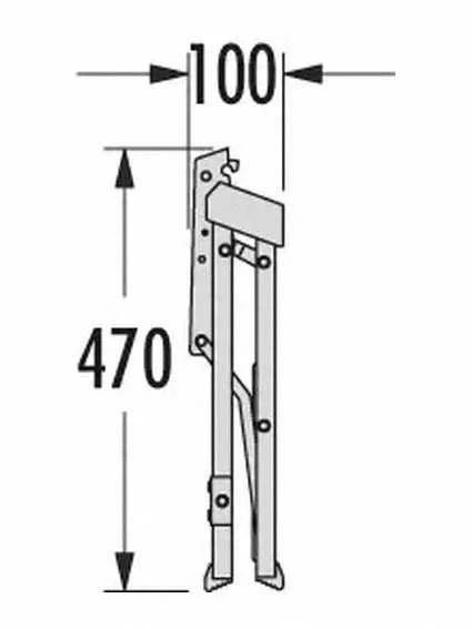 Hailo sulankstomas laiptelių suolas StepFix / plienas / 2 laipteliai / juodas