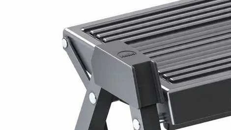 Hailo sulankstomas laiptelių suolas StepFix / plienas / 2 laipteliai / juodas
