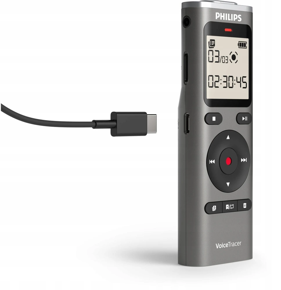 Diktofonas Philips DVT1170 8 GB atminties su USB-C + atminties kortelės lizdas