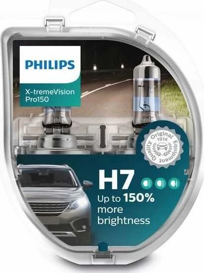 PHILIPS H7 12V 55W PX26d X-tremeVision Pro150 lemputės, 12972XVPS2