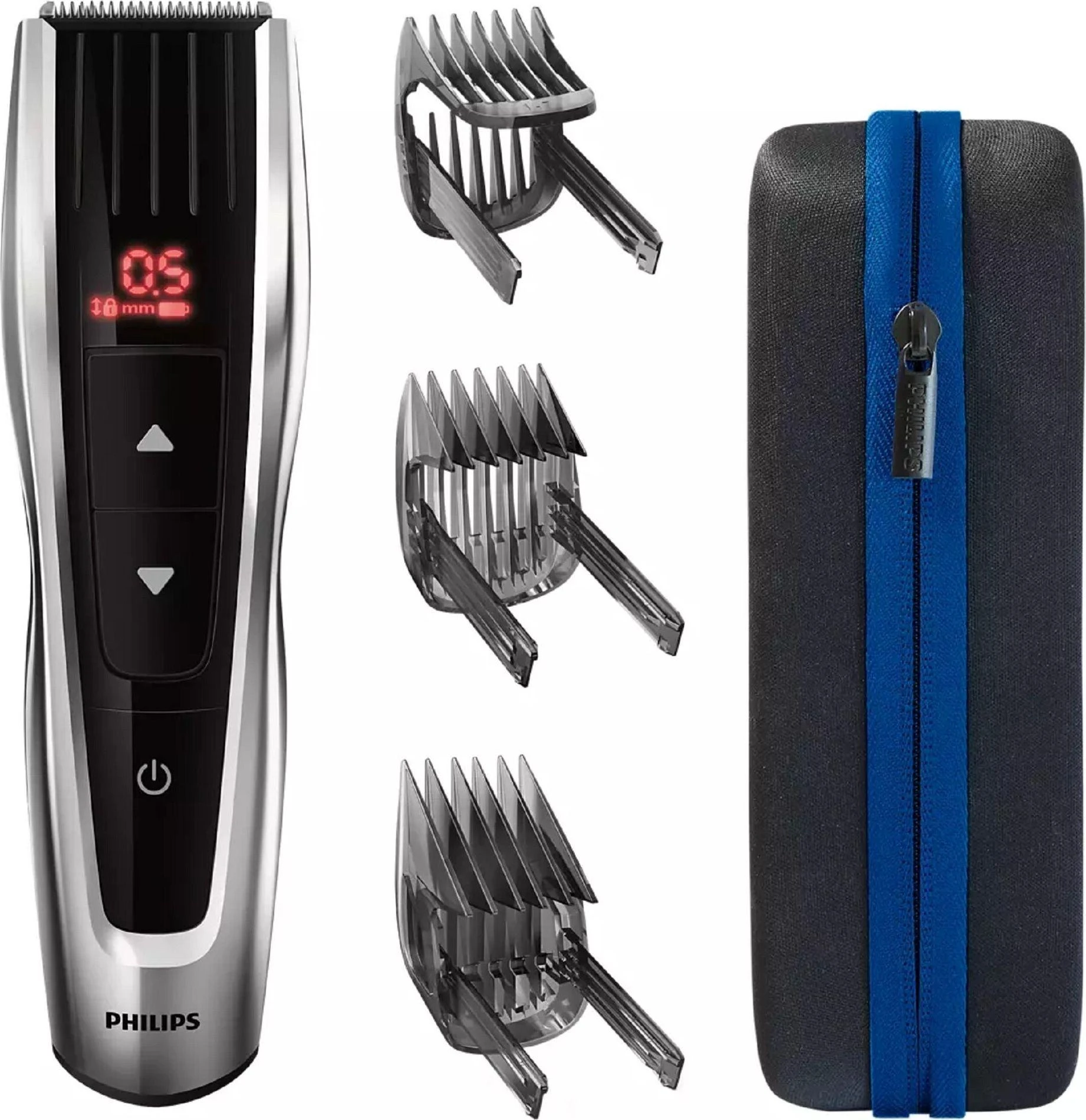 Plaukų kirpimo mašinėlė Philips 9000 serija, HC9420/15, 60 ilgio nustatymų, įkraunama