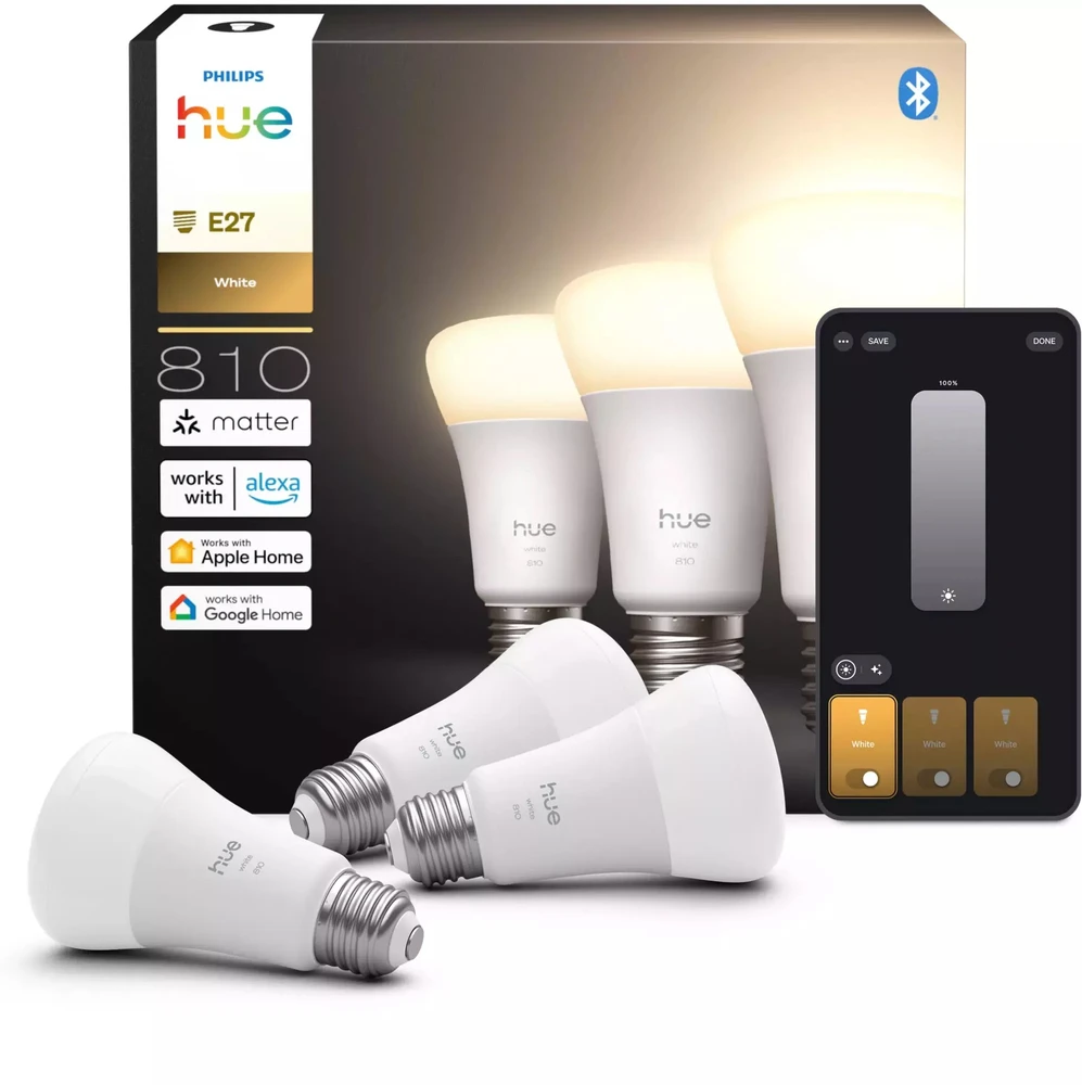 „Philips Hue“ W 810 A60 3P EU | E27 | 7 W | Švelniai balta šviesa