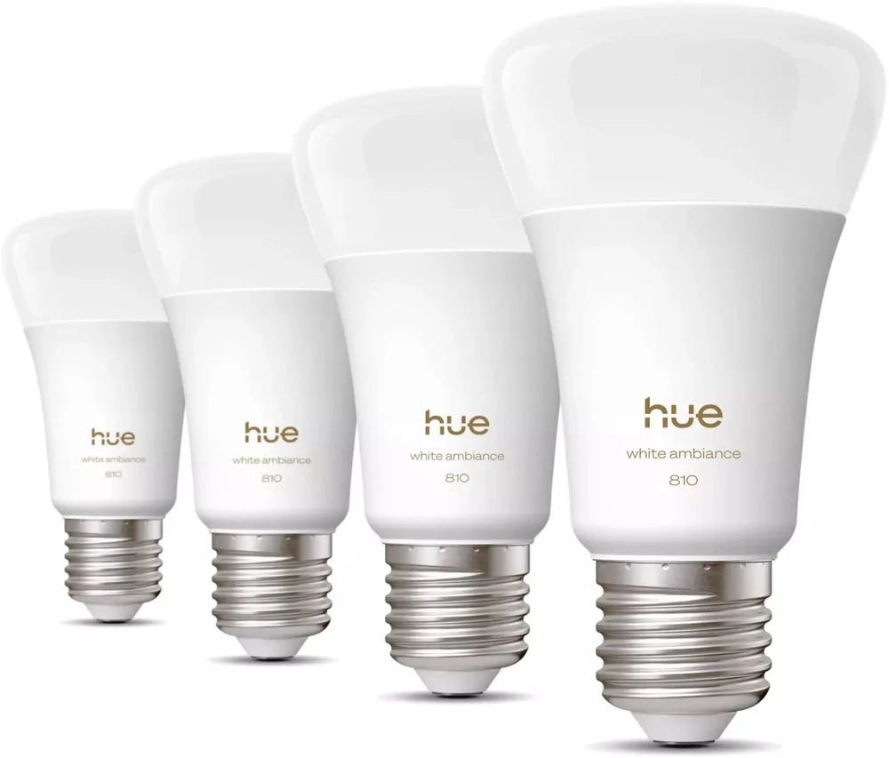 „Philips Hue WA 810 A60 4P EU“ | E27 | 6 W | Nuo šiltos iki vėsios baltos šviesos | „Bluetooth“ ir „Zigbee“