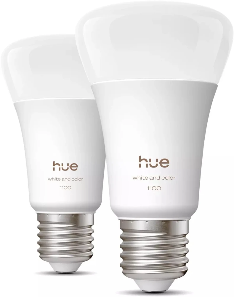 „Philips Hue WCA 1100 A60 2P EU“ | E27 | 8,1 W | Baltos ir spalvotos šviesos | „Bluetooth“ ir „Zigbee“