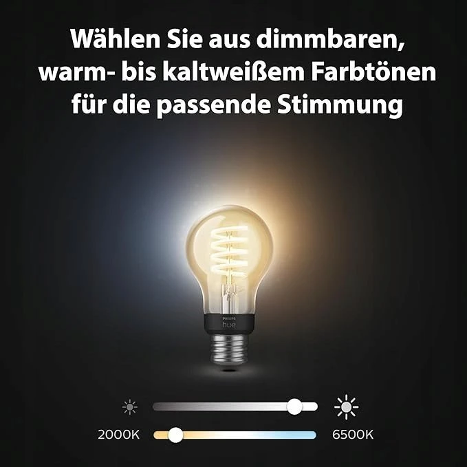 Philips Hue Baltas Ambiance E27 Filament 3erPack