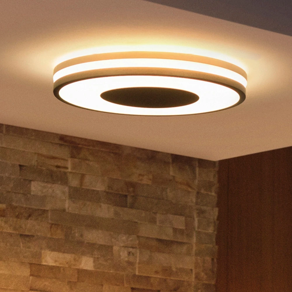 Lubinis šviestuvas Philips Hue Be baltos atmosferos išmanusis lubų šviestuvas, juodas