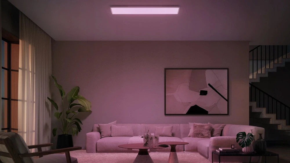 Lubinis šviestuvas „Philips Hue Surimu“ stačiakampis panelinis šviestuvas, 120 x 30 cm | 2000–6500 „Hue Baltas Color Ambiance“ | „Bluetooth“, „Zigbee“