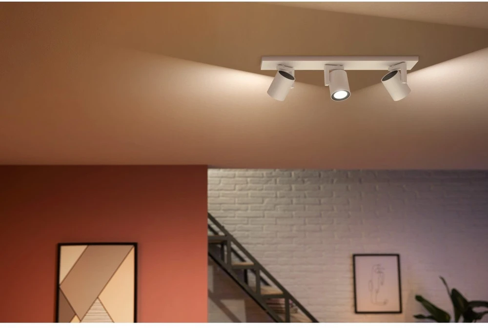Philips Hue Baltas & Color Ambiance Argenta lubinis šviestuvas baltas • 3 taškų