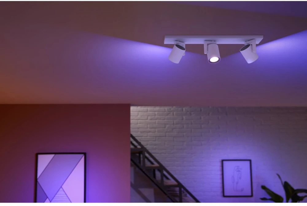 Philips Hue Baltas & Color Ambiance Argenta lubinis šviestuvas baltas • 3 taškų