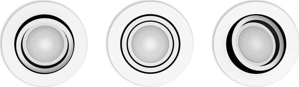Philips Hue Baltas & Color Ambiance Centura lubų taškas įgilintas baltas • 3 vnt