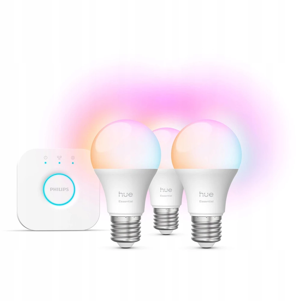 „Philips Hue E WCA 806 A60 E27“ 3 rinkiniai EU | E27 | 8 W | 16 milijonų spalvų, Baltos ir spalvotos šviesos