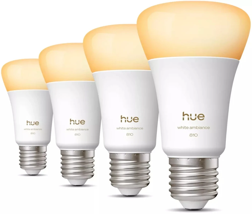 „Philips Hue WA 810 A60 4P EU“ | E27 | 6 W | Nuo šiltos iki vėsios baltos šviesos | „Bluetooth“ ir „Zigbee“