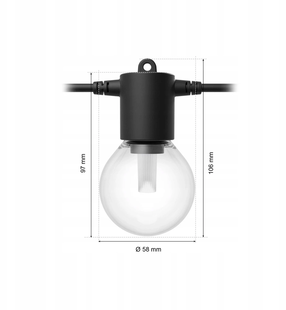 „Philips Hue Festavia Globe“ lauko švieselių pasakos, 7 m | 30 W | „Bluetooth“, „Zigbee“