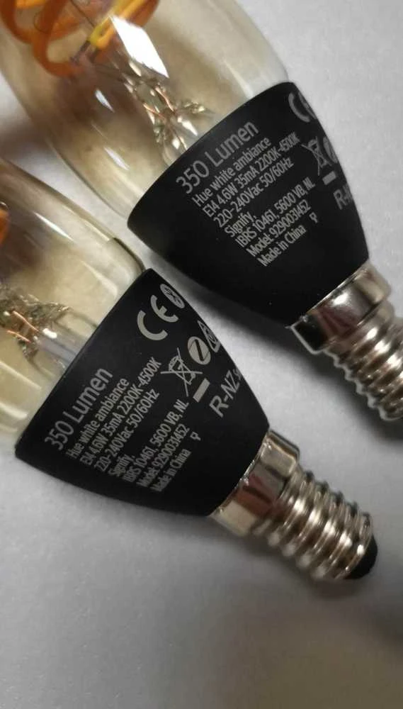 Philips Hue E14 WA 4,6W kaitinimo žvakė, 2 pak