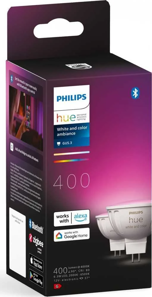 Philips Hue WCA 6.3W 12V MR16, 2vnt | GU5.3