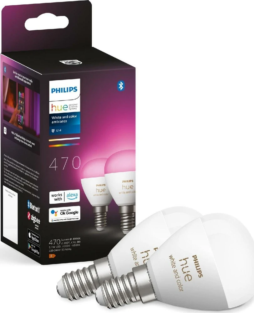 Philips Hue Baltas & Color Ambiance Luster 2er