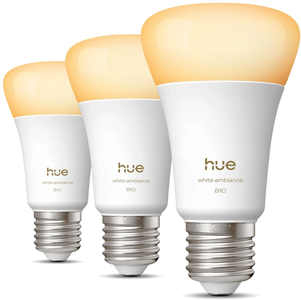 „Philips Hue“ WA 810 A60 3P EU | E27 | 6 W | Nuo šiltos iki vėsios baltos šviesos | „Bluetooth“, „Zigbee“