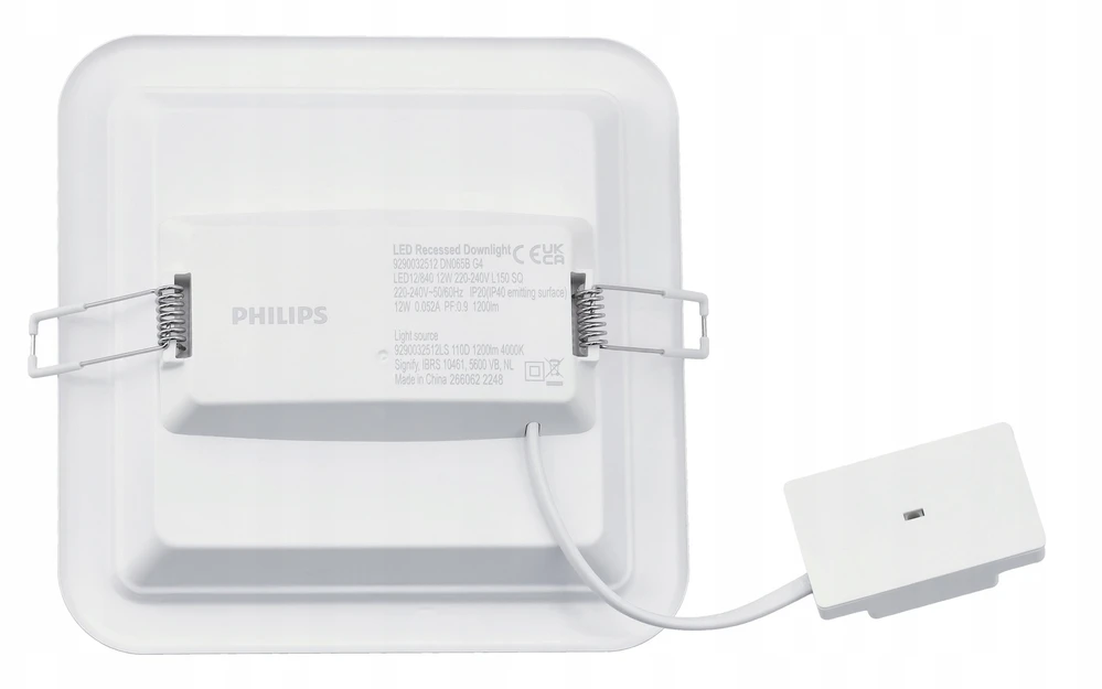 Philips Įleidžiamas šviestuvas Ledinaire DN065B G4 12W 1200lm 4000K LED12/840 12W 220-240V L150 SQ
