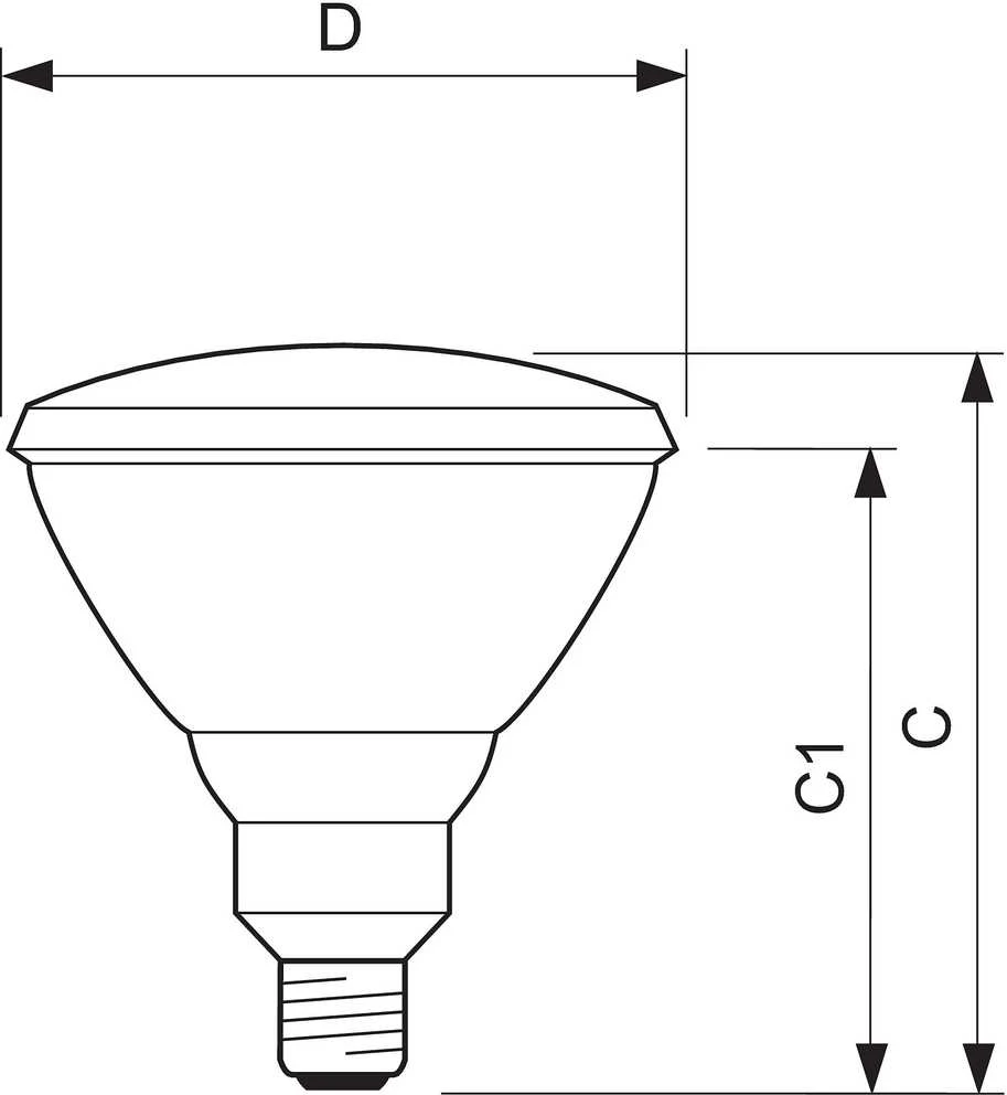 Philips infraraudonųjų spindulių šildytuvas PAR38 IR 230V 100W E27 - 871150011578215
