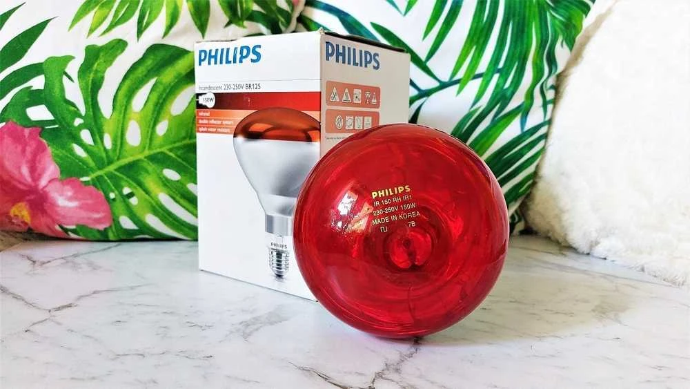 Philips infrared lamp BR125 IR 150W E27 230-250V Raudona